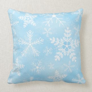Christmas Snowflake Pattern Throw Pillows