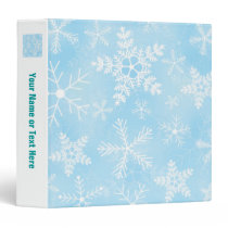 Christmas Snowflake Pattern Vinyl Binder