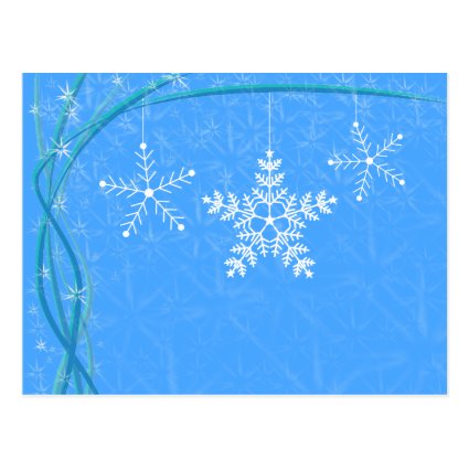 Christmas Snowflake Stars Postcards