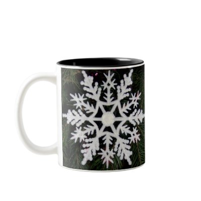 Christmas Snowflake Tree Ornament Coffee Mug by biglnet