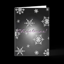 Christmas Snowflakes Black And Grey In English cards by Yve_13 Christmas Snowflakes Black And Grey In English cards