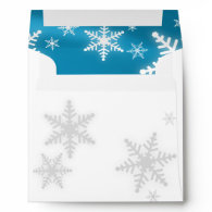 Christmas Snowflakes (Blue) envelope