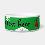 Christmas snowflakes cardinal dog bowls
