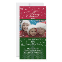 Christmas Snowflakes Photo Card photo cards