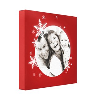 Christmas Snowflakes Photo Frame - wrapped canvas wrappedcanvas