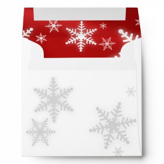Christmas Snowflakes (Red) envelope envelope