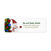 Christmas Snowman Address Labels label