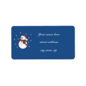 Christmas Snowman Address Labels