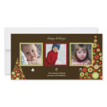 Christmas, snowman and santa tree photo cards photo cards