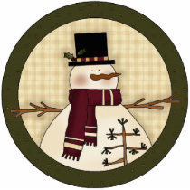 Christmas Snowman Christmas Tree Ornament photo sculptures
