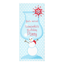 Christmas Snowman Cocktail Holiday Party Announcement