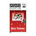 Christmas Snowman Family Stamp