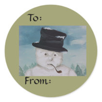 Christmas Snowman Gift Sticker by Lesleysloft Christmas Snowman Gift Sticker