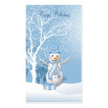 Christmas Snowman gift tag Business Card.