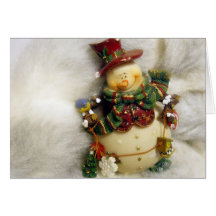 Christmas Snowman Greeting Card