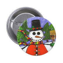 Christmas Snowman - Holiday Magic button