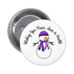 Christmas Snowman Leiomyosarcoma Ribbon buttons