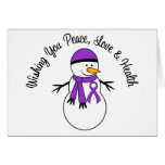 Christmas Snowman Leiomyosarcoma Ribbon Cards