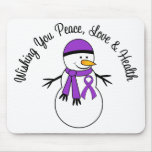 Christmas Snowman Leiomyosarcoma Ribbon mousepads