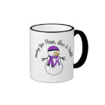 Christmas Snowman Leiomyosarcoma Ribbon mugs