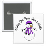 Christmas Snowman Leiomyosarcoma Ribbon buttons