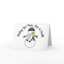 Christmas Snowman Melanoma Ribbon Cards