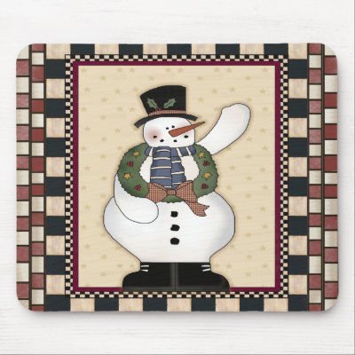 Christmas Snowman Mousepad