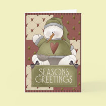 Christmas Snowman Patchwork cards