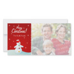 Christmas Snowman photo card