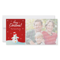 Christmas Snowman photo card photo cards by BluePlanet Christmas Snowman photo card photo cards