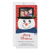 Christmas Snowman Photo Card photo cards