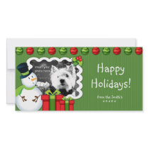 Christmas Snowman Photo Card template red green photo cards by spacards Christmas Snowman Photo Card template red green photo cards