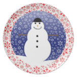 Christmas Snowman Plate