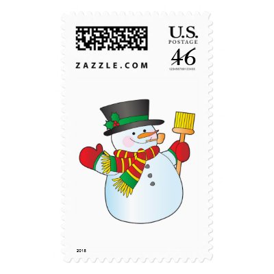 Christmas Snowman postage