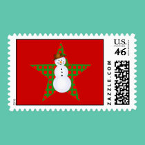 Christmas Snowman Postage stamps