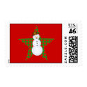 Christmas Snowman Postage postage