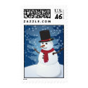 Christmas Snowman postage