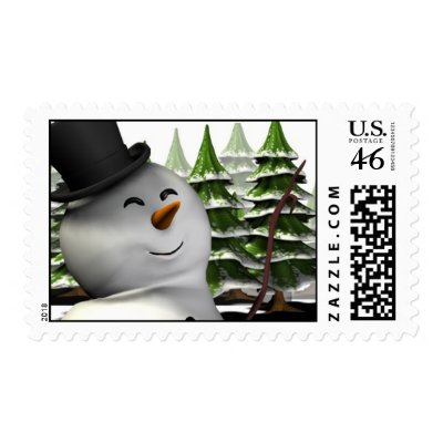 Christmas SnowMan postage