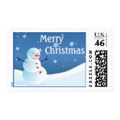 Christmas Snowman postage stamp stamp
