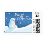 Christmas Snowman postage stamp