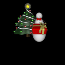 Christmas Snowman Present Holiday Funny T-Shirt
