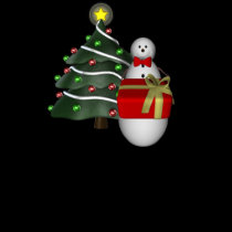 Christmas Snowman Present Holiday Kids T-Shirt