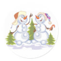 Christmas snowman sticker