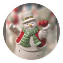 Christmas snowman sticker sticker
