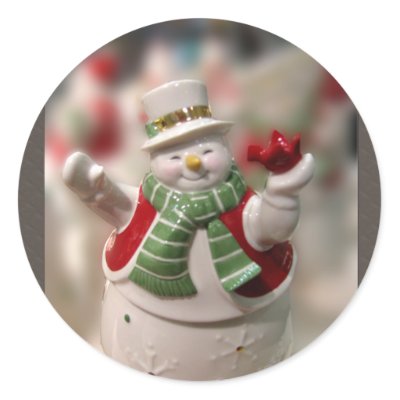 Christmas snowman sticker