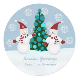 Christmas Snowman Stickers sticker