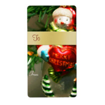 Christmas Snowman Vintage Gift Tag Label
