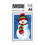 Christmas Snowman with Border Stamps
