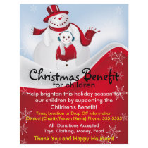 Christmas Snowmen Benefit for Children Flyer by ZazzleFlyers Christmas Snowmen Benefit for Children Flyer