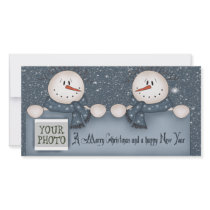 Christmas Snowmen photo cards by RainbowCards Christmas Snowmen photo cards